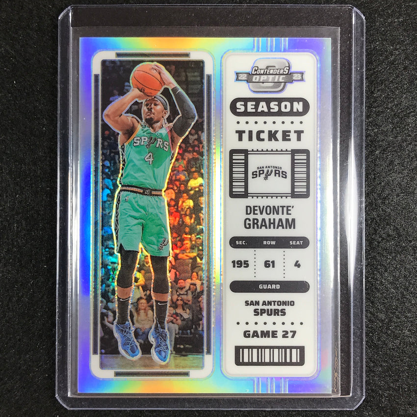 2022-23 Contenders Optic Devonte Graham Season Ticket Silver Prizm No 52