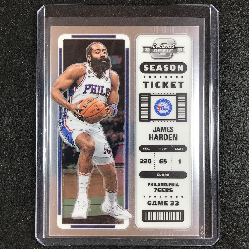 2022-23 Contenders Optic JAMES HARDEN Season Ticket Base #11
