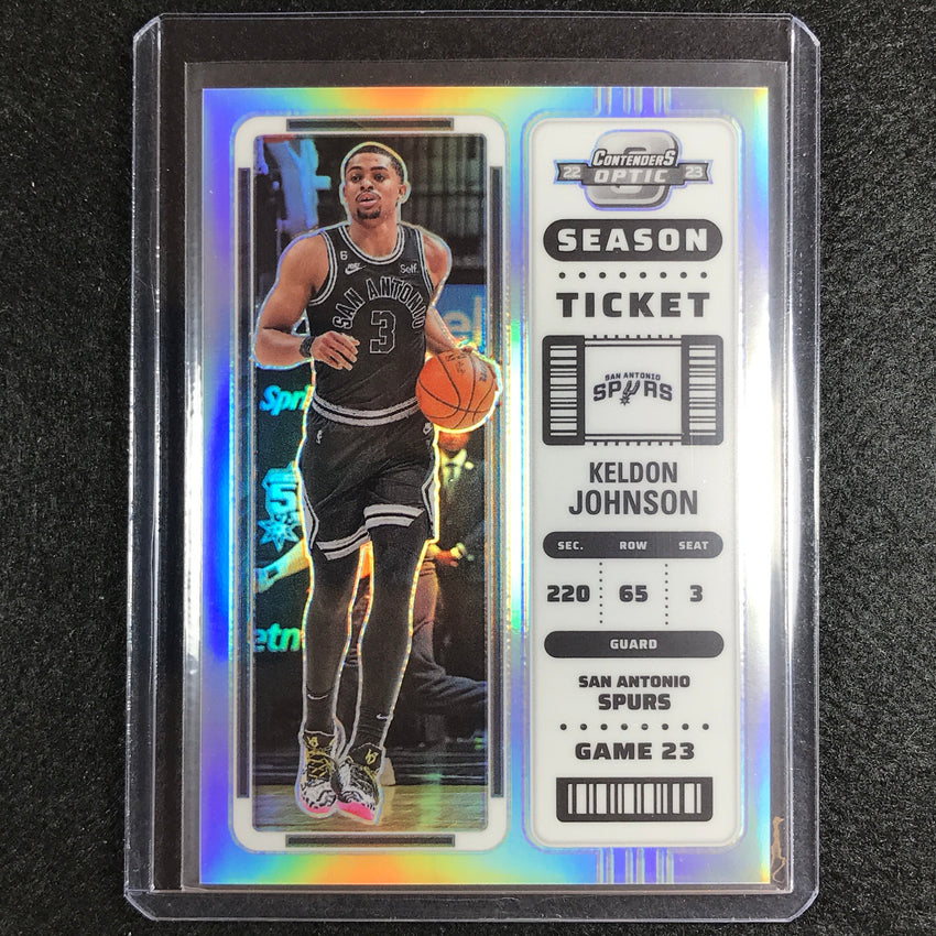 2022-23 Contenders Optic KELDON JOHNSON Season Ticket Silver Prizm #57