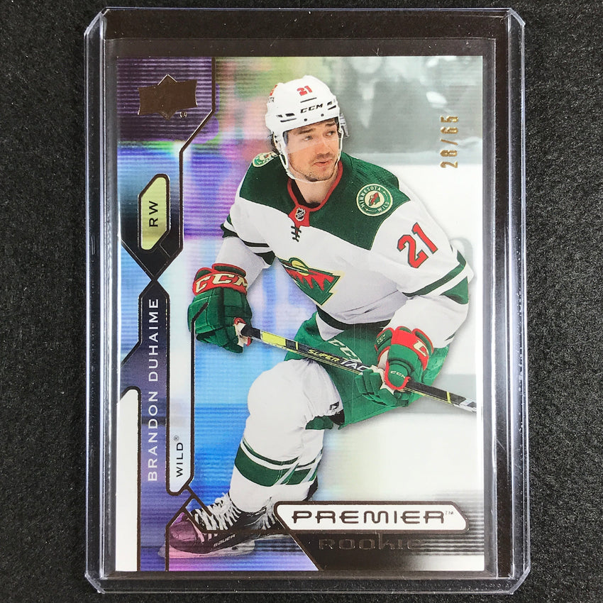 2021-22 Premier Nhl Brandon Duhaime Rookie Base Bronze 28/65
