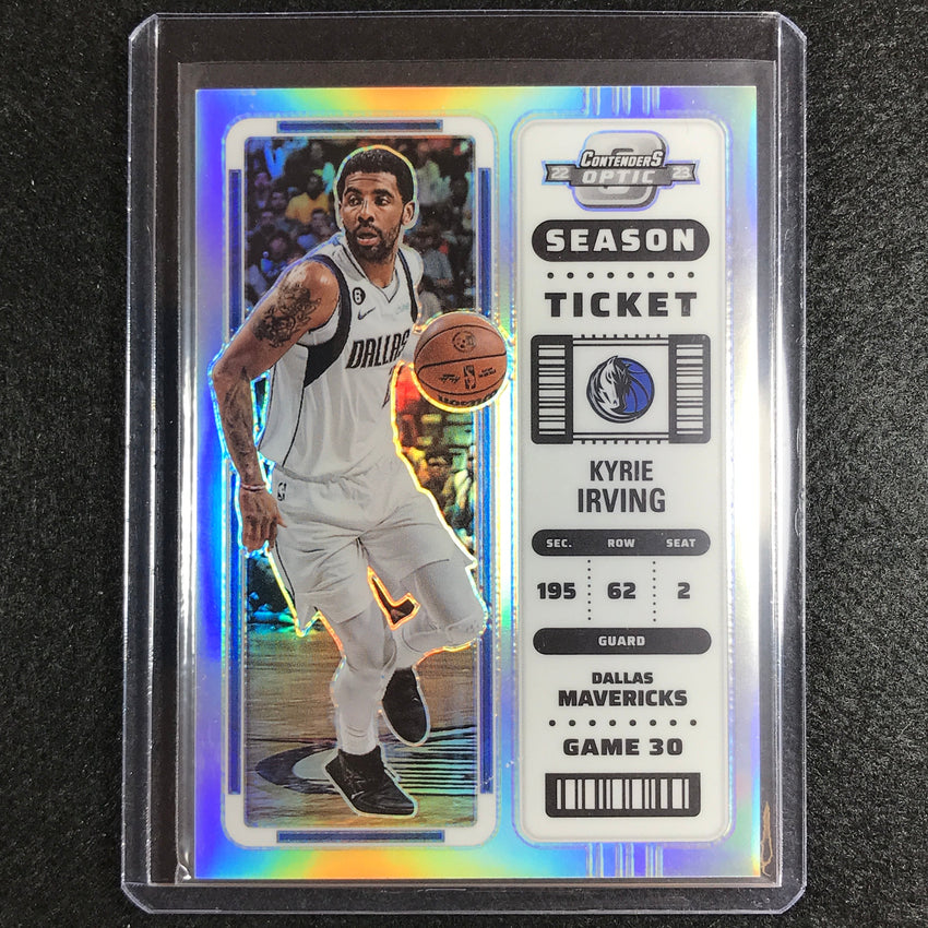 2022-23 Contenders Optic Kyrie Irving Season Ticket Silver Prizm No 60