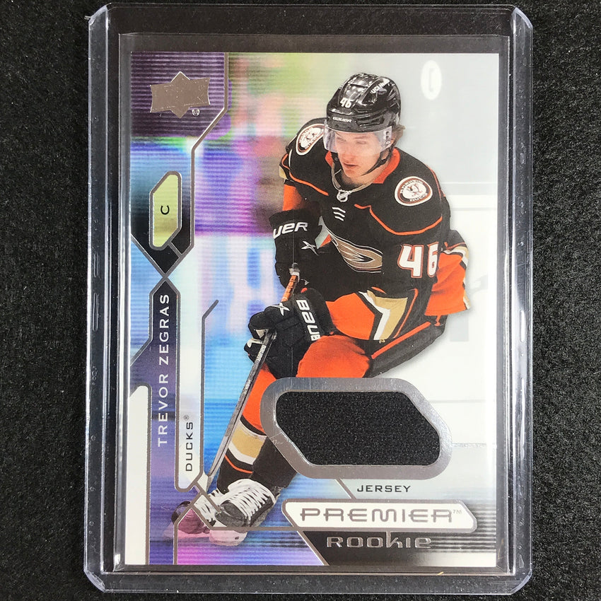 2021-22 Premier Nhl Trevor Zegras Rookie Base Jersey Relic No 101 B
