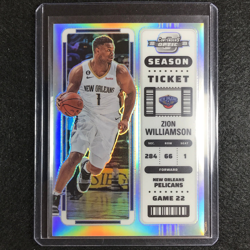2022-23 Contenders Optic ZION WILLIAMSON Season Ticket Silver Prizm #62