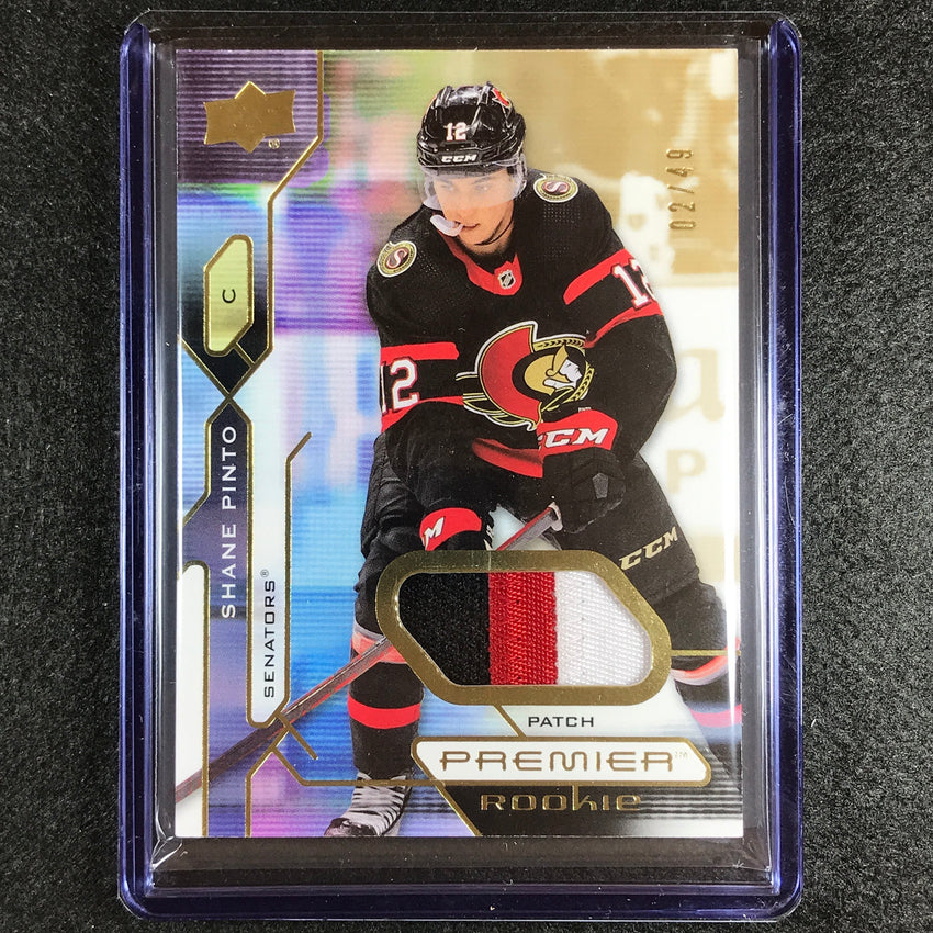 2021-22 Premier Nhl Shane Pinto Rookie Base Jersey Relic Premium Patch 2/49