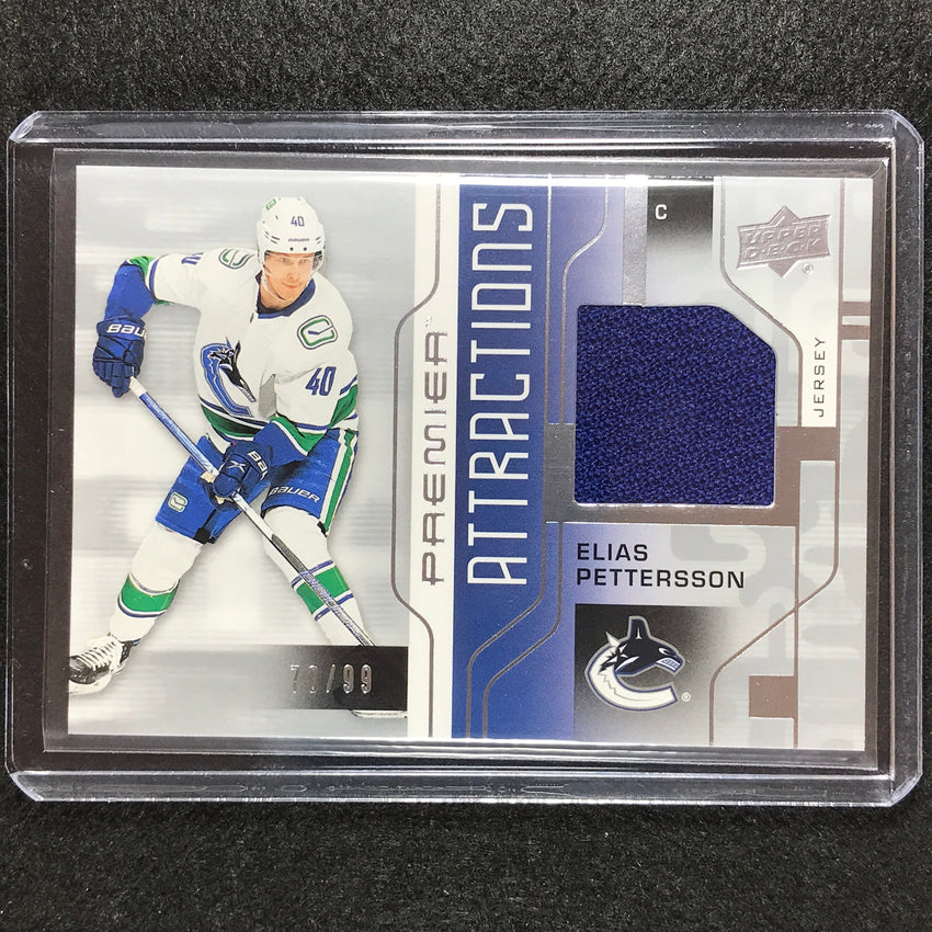2021-22 Premier Nhl Elias Pettersson Premier Attractions Jersey Base 70/99