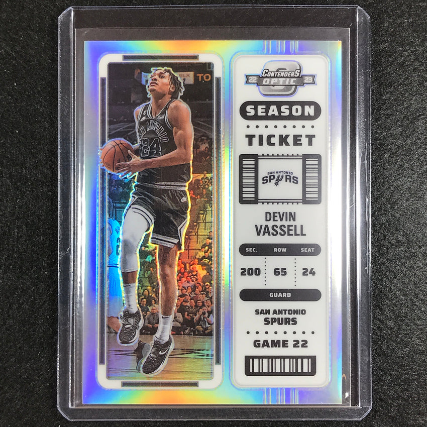2022-23 Contenders Optic DEVIN VASSELL Season Ticket Silver Prizm #73