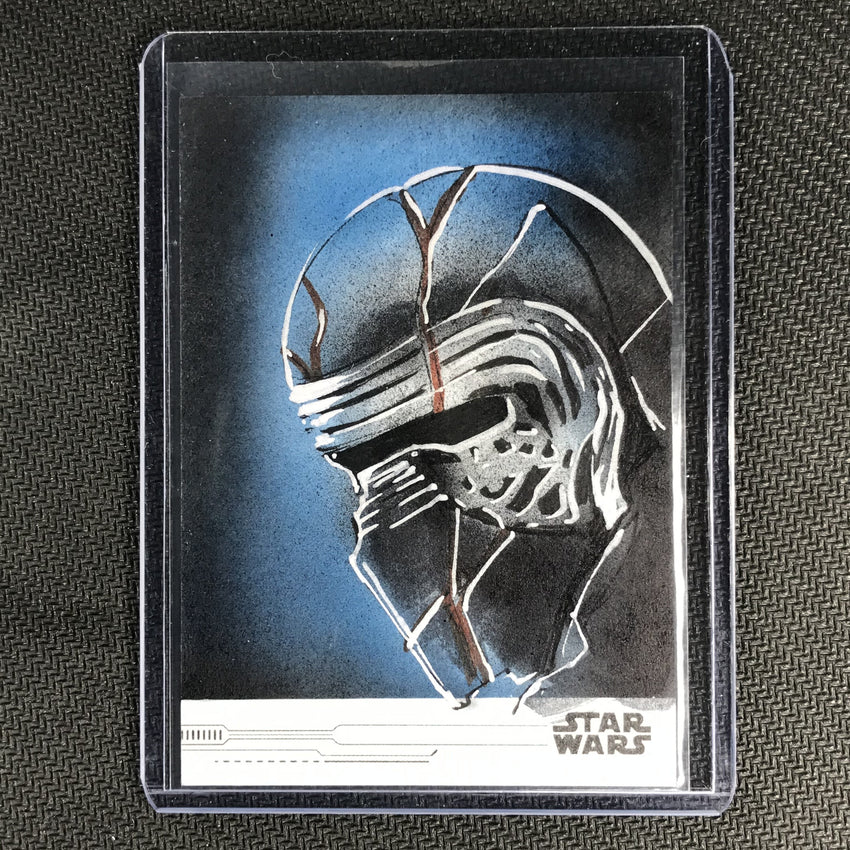 2019 Topps Star Wars Rise Of Skywalker KYLO REN Sketch Card 1/1-Cherry Collectables