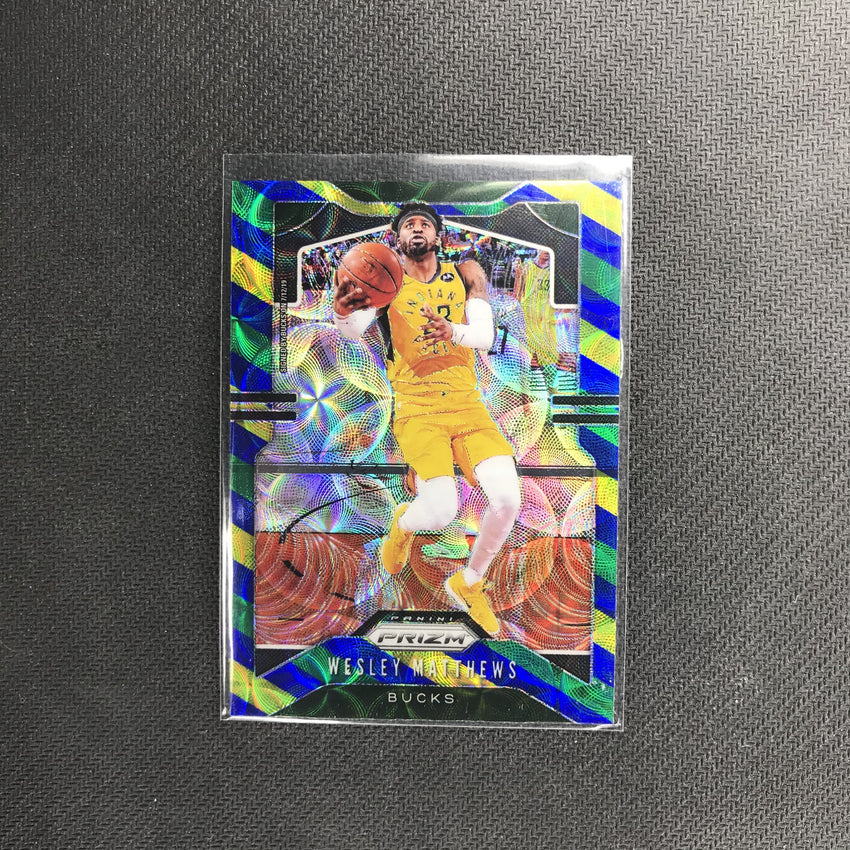 2019-20 Prizm WESLEY MATTHEWS Blue Yellow Green Prizm #214-Cherry Collectables