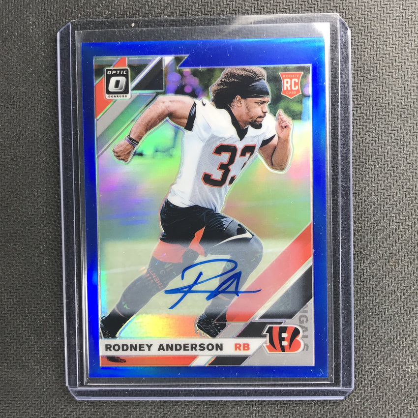 2019 Donruss Optic RODNEY ANDERSON Blue Rookie Auto 60/75-Cherry Collectables