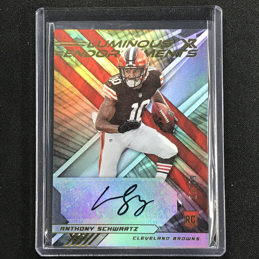 2021 Xr Anthony Schwartz Luminous Endorsements Rookie Auto 21/99