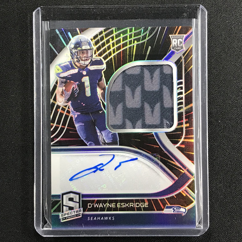 2021 Spectra Dwayne Eskridge Rookie Patch Auto Hyper 11/75