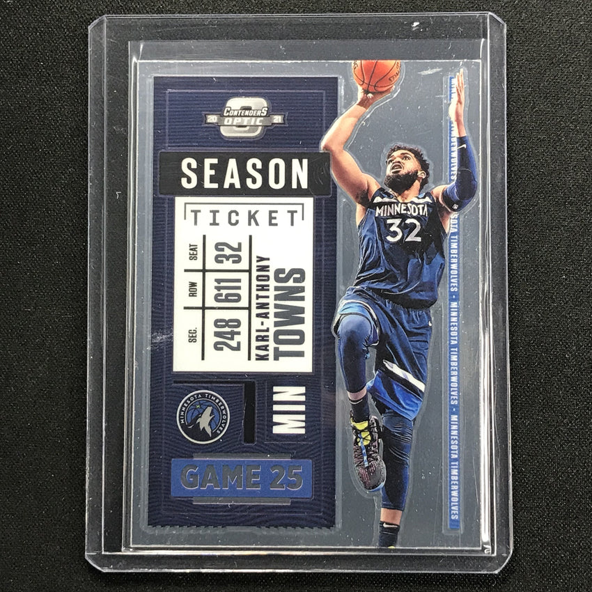 2020-21 Contenders Optic KARL-ANTHONY TOWNS Season Ticket Base #67