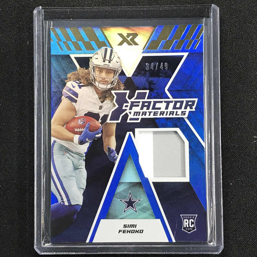 2021 Xr Simi Fehoko X-factor Materials Rookie Patch Blue 34/49