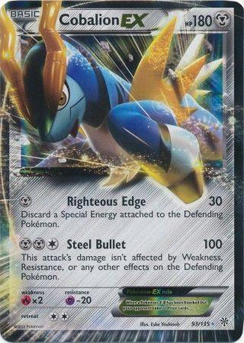 Cobalion EX - 93/135 - Ultra Rare - BW Plasma Storm-Cherry Collectables
