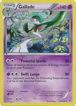 Gallade - 61/135 - Holo Rare - BW Plasma Storm-Cherry Collectables