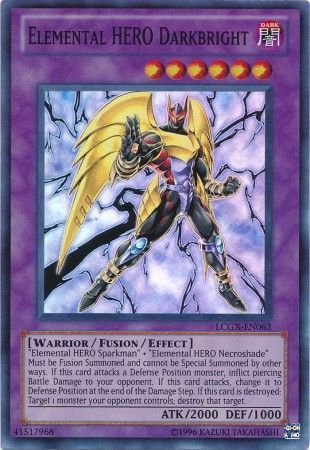 Elemental Hero Darkbright - LCGX-EN063 - Super Rare Unlimited