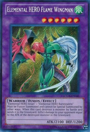 Elemental Hero Flame Wingman - LCGX-EN045 - Secret Rare Unlimited