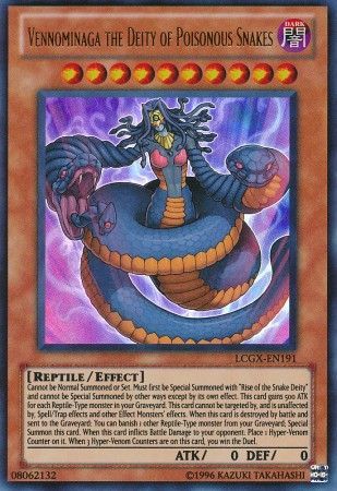 Vennominaga the Deity of Poisonous Snakes - LCGX-EN191 - Ultra Rare Unlimited