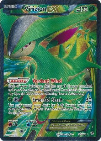 Virizion EX - 96/101 - Full Art Ultra Rare - Plasma Blast-Cherry Collectables