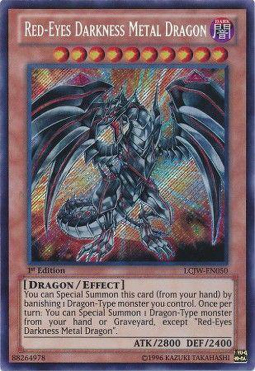Red-Eyes Darkness Metal Dragon - LCJW-EN050 - Secret Rare - 1st Edition (US PRINT)-Cherry Collectables
