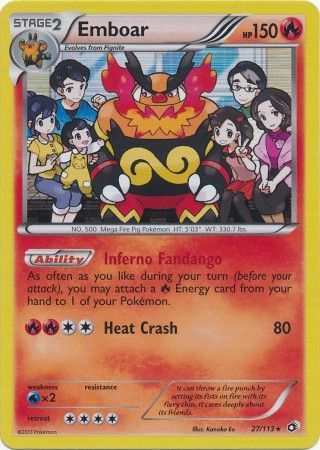 Emboar - 27/113 - Holo Rare-Cherry Collectables