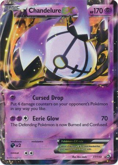 Chandelure EX - 77/113 - Ultra Rare - Legendary Treasures-Cherry Collectables