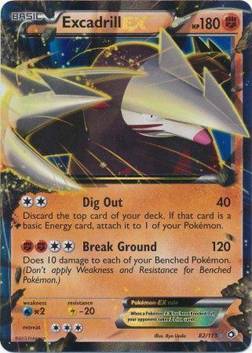 Excadrill EX - 82/113 - Ultra Rare - Legendary Treasures-Cherry Collectables