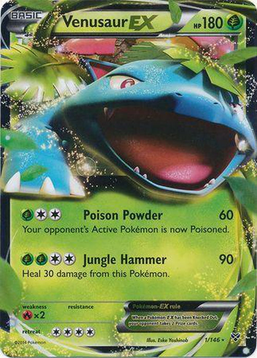 Venusaur EX - 1/146 - Ultra Rare - XY Base Set-Cherry Collectables