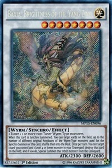 Baxia Brightness Of The Yang Zing - Mp15-en096 - Secret Rare 1st Edition Us Print