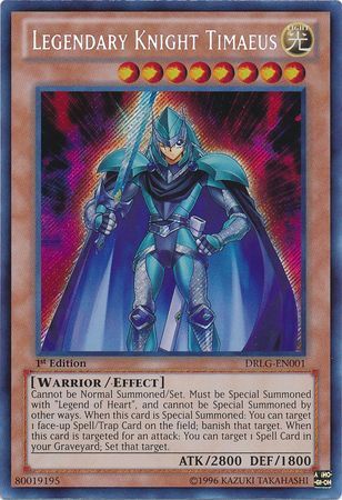 Legendary Knight Timaeus - DRLG-EN001 - Secret Rare 1st Edition
