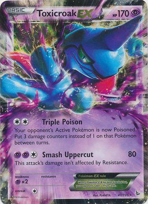 Toxicroak EX - 41/106 - Ultra Rare - Flashfire-Cherry Collectables