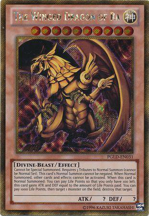 The Winged Dragon of Ra - PGLD-EN031 - Gold Secret Rare Unlimited-Cherry Collectables