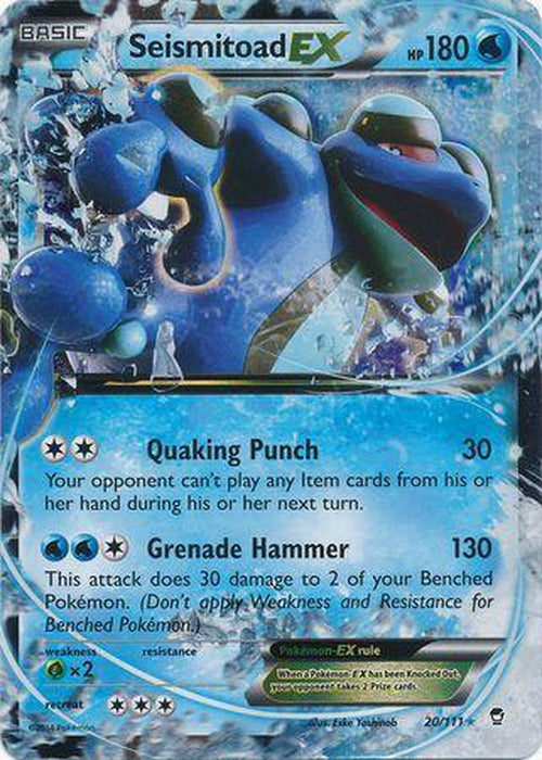 Seismitoad EX - 20/111 - Ultra Rare - Furious Fists-Cherry Collectables