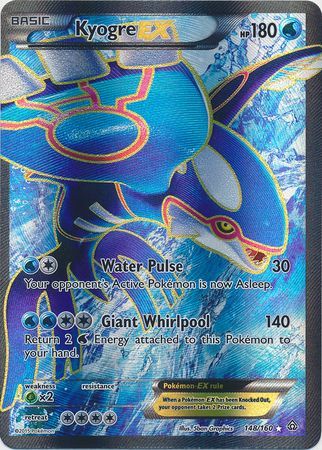 Kyogre EX - 148/160 - Full Art Ultra Rare - Primal Clash-Cherry Collectables