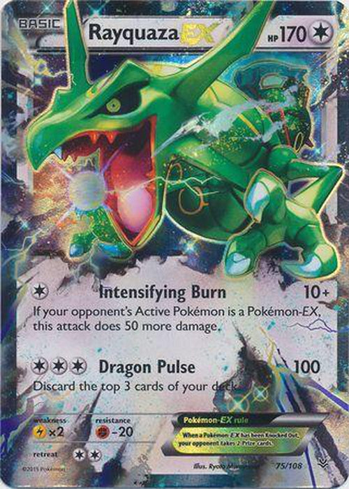 Rayquaza EX - 75/108 - Ultra Rare - Roaring Skies-Cherry Collectables