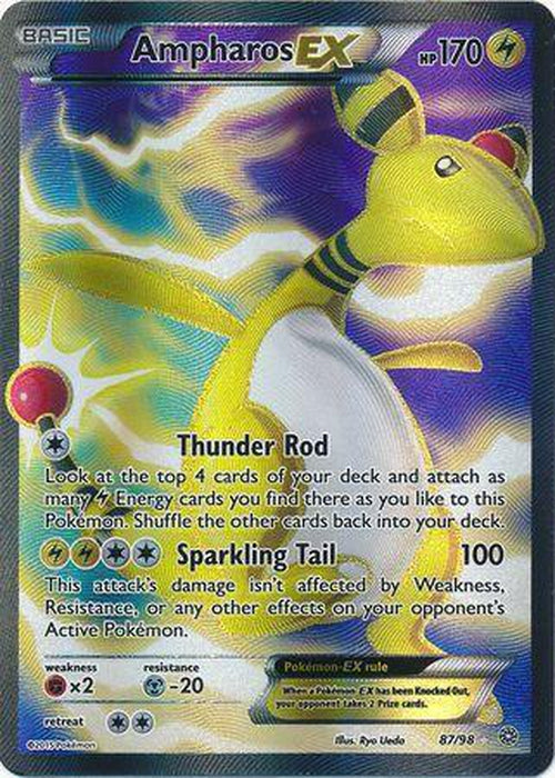 Ampharos EX - 87/98 - Full Art Ultra Rare - Ancient Origins-Cherry Collectables
