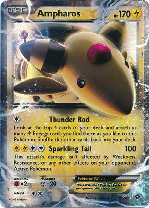 Ampharos EX - 27/98 - Ultra Rare - Ancient Origins-Cherry Collectables