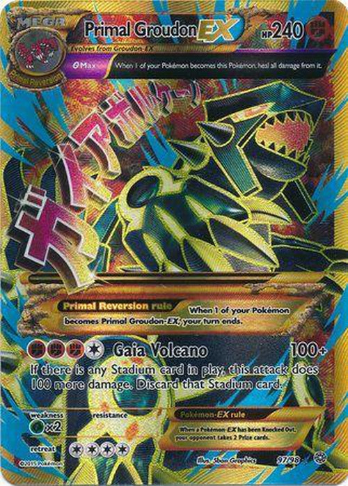 Primal Groudon EX - 97/98 - Ultra Rare - Ancient Origins-Cherry Collectables