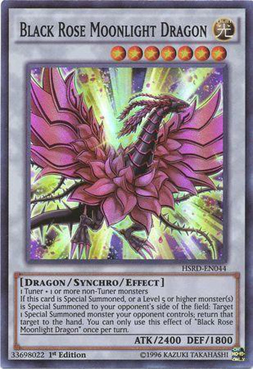 Black Rose Moonlight Dragon - HSRD-EN044 - Super Rare 1st Edition-Cherry Collectables