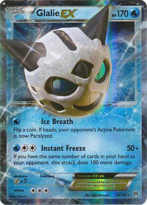 Glalie EX - 34/162 - Ultra Rare - Breakthrough-Cherry Collectables