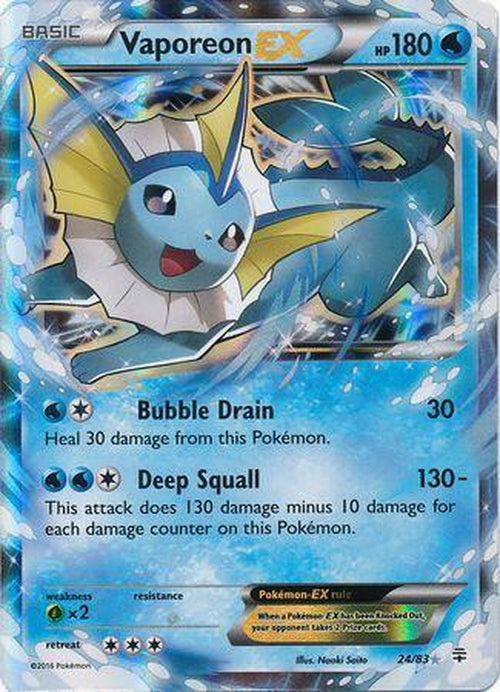 Vaporeon EX - 24/83 - Ultra Rare - Generations-Cherry Collectables