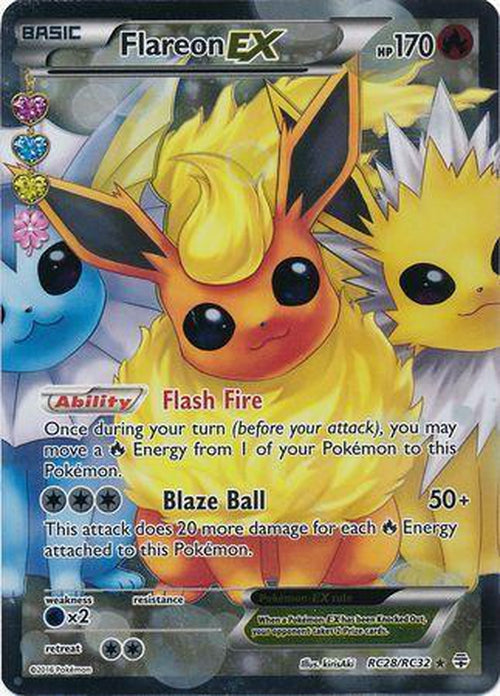 Flareon EX - RC28/RC32 - Full Art Ultra Rare - Generations Radiant Collection-Cherry Collectables