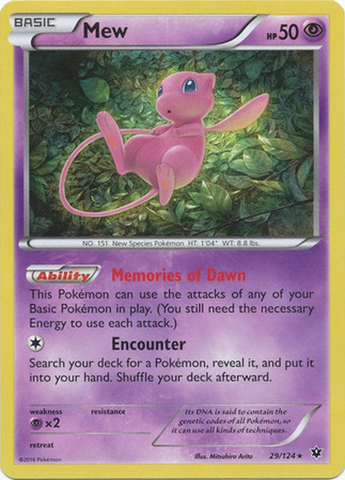 Mew - 29/124 - Holo Rare - Fates Collide-Cherry Collectables