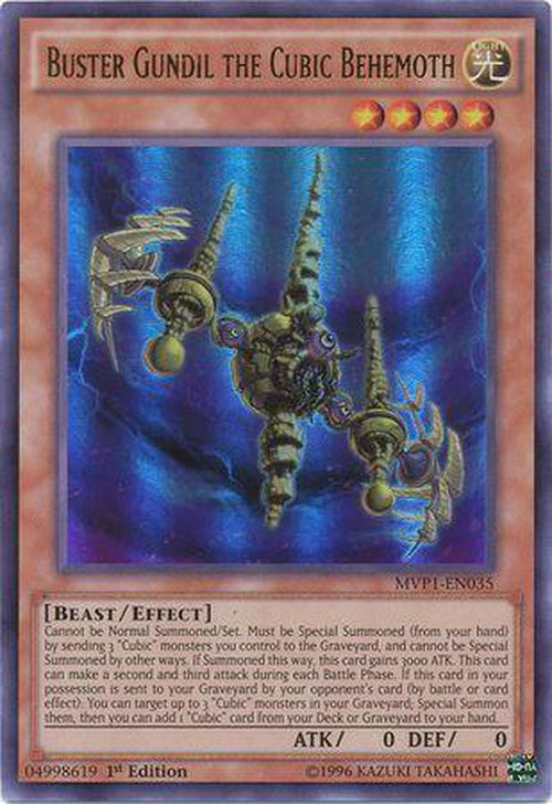 Buster Gundil the Cubic Behemoth - MVP1-EN035 - Ultra Rare 1st Edition-Cherry Collectables