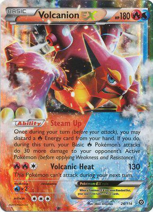 Volcanion EX - 26/114 - Ultra Rare - XY Steam Siege-Cherry Collectables