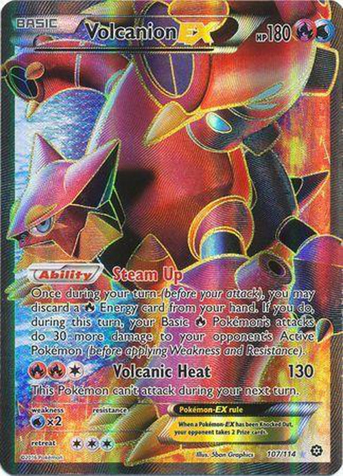 Volcanion EX - 107/114 - FULL ART Ultra Rare - XY Steam Siege-Cherry Collectables