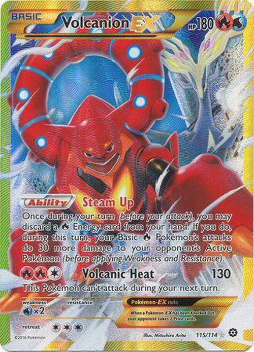 Volcanion EX - 115/114 - Secret Rare - XY Steam Siege-Cherry Collectables