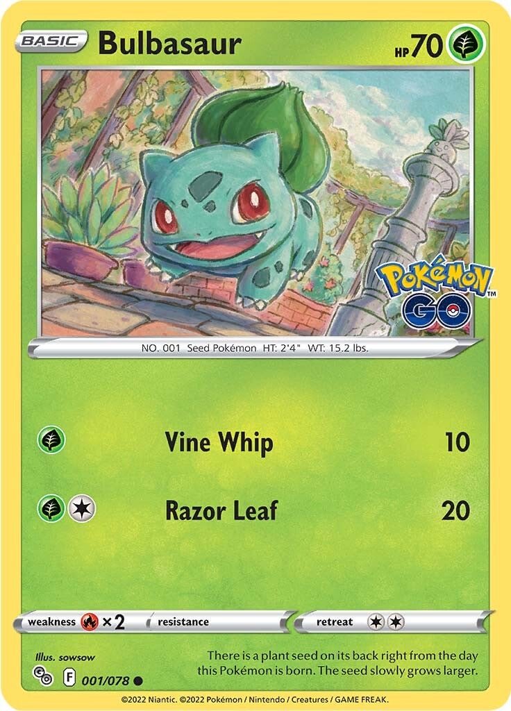 Bulbasaur - 001/078 - Common Pokemon Go