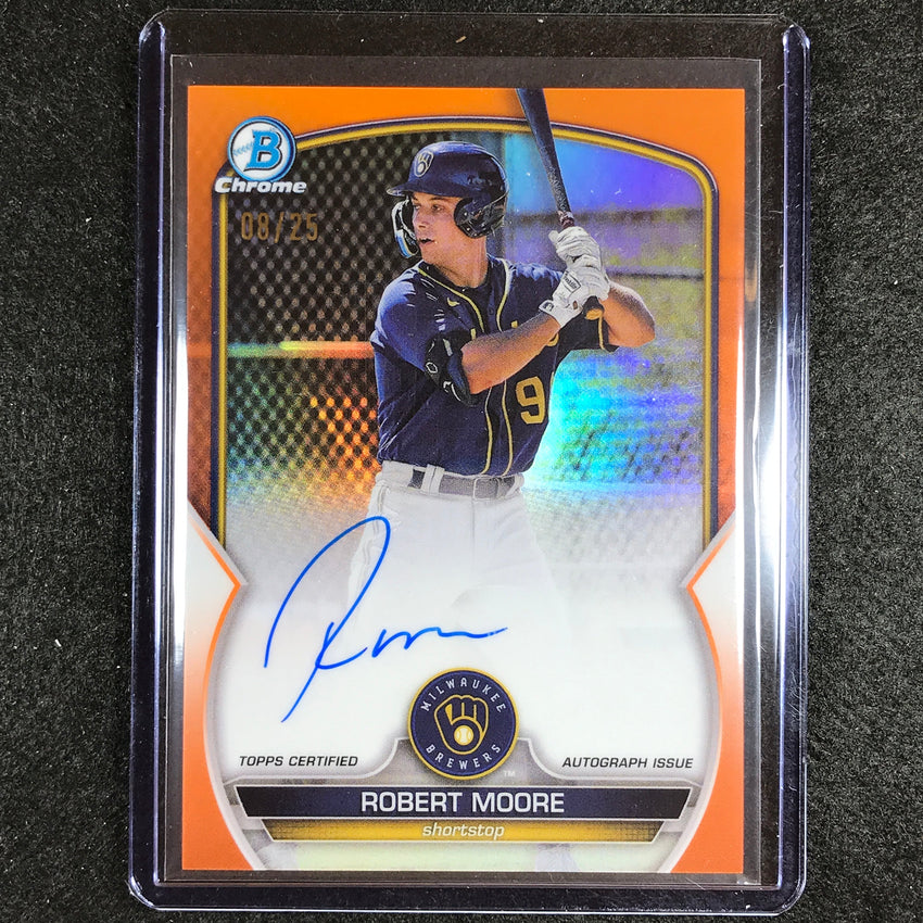 2023 Bowman Chrome Mlb Robert Moore Bowman Prospect Auto Orange 8/25