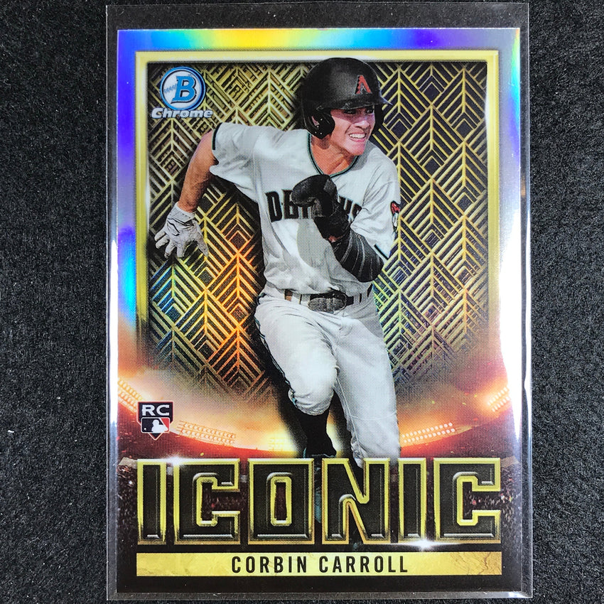 2023 Bowman Chrome MLB CORBIN CARROLL Bowman Iconic Rookie Refractor #18